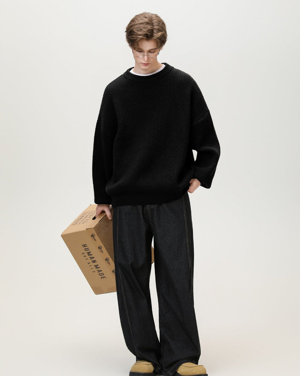 Maglione da uomo Oversize Girocollo Comodo | Haven Loom, immagine 4