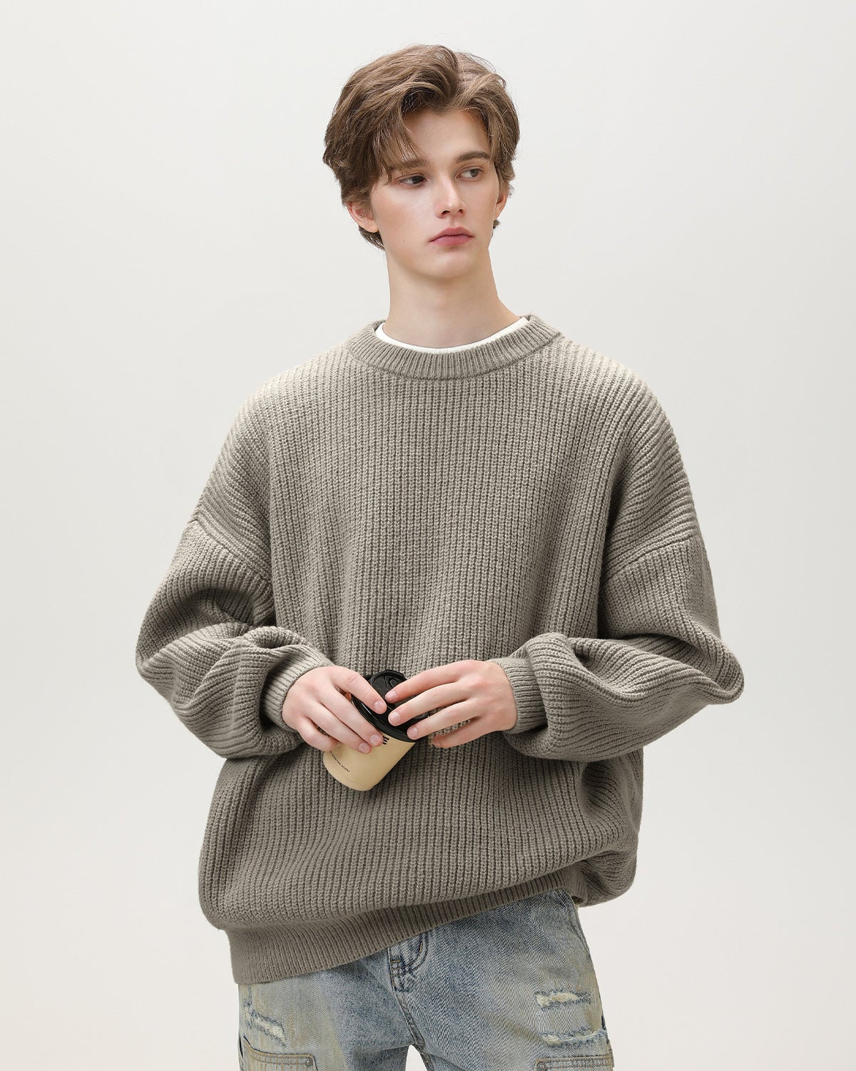 Maglione da uomo Oversize Girocollo Comodo | Haven Loom