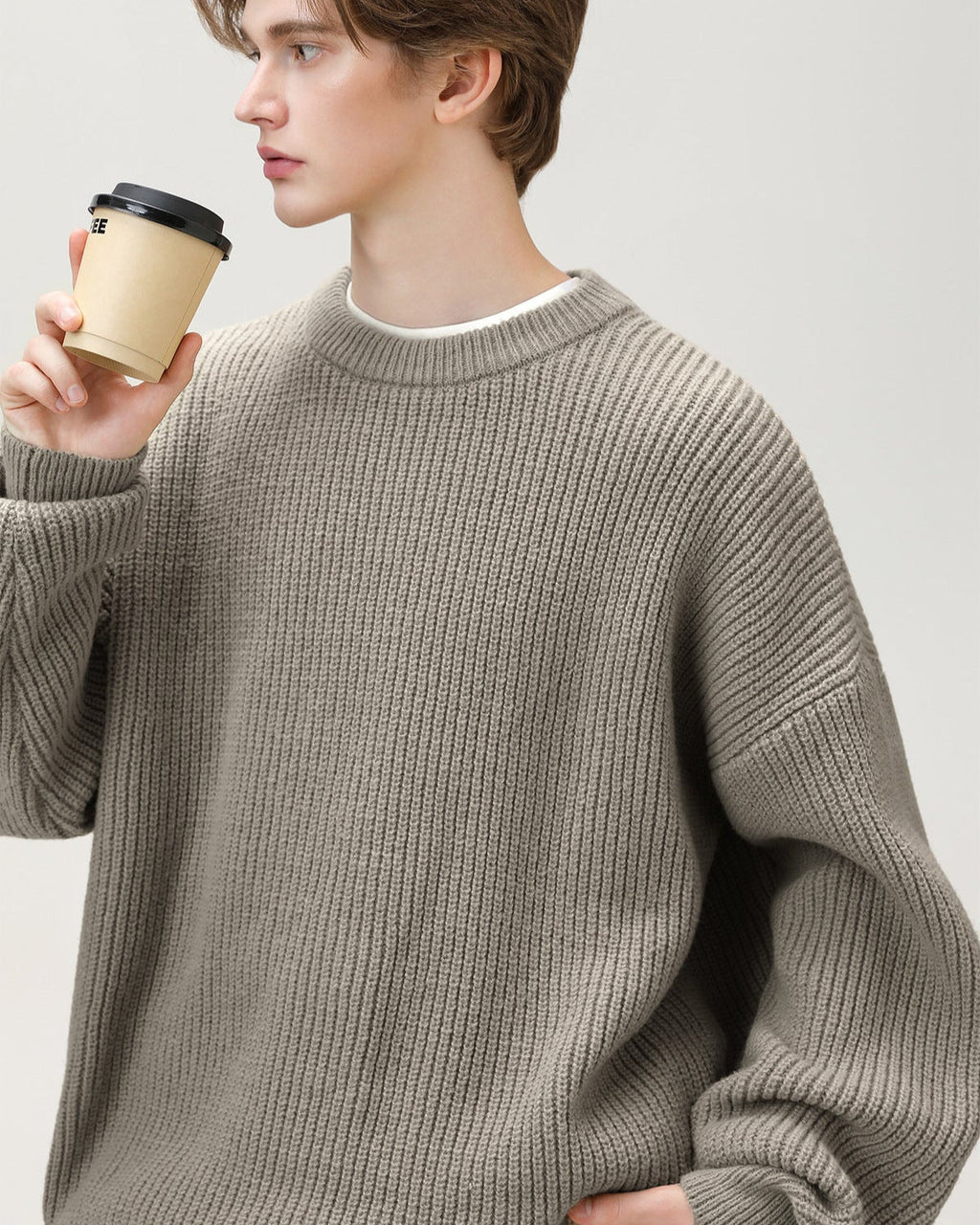 Maglione da uomo Oversize Girocollo Comodo | Haven Loom, immagine 2