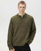 Maglione da uomo Oversize con Colletto Polo in Misto Lana | Haven Loom, immagine 4