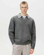 Maglione da uomo Scollo a V con Colletto in Lana | Haven Loom, immagine 6
