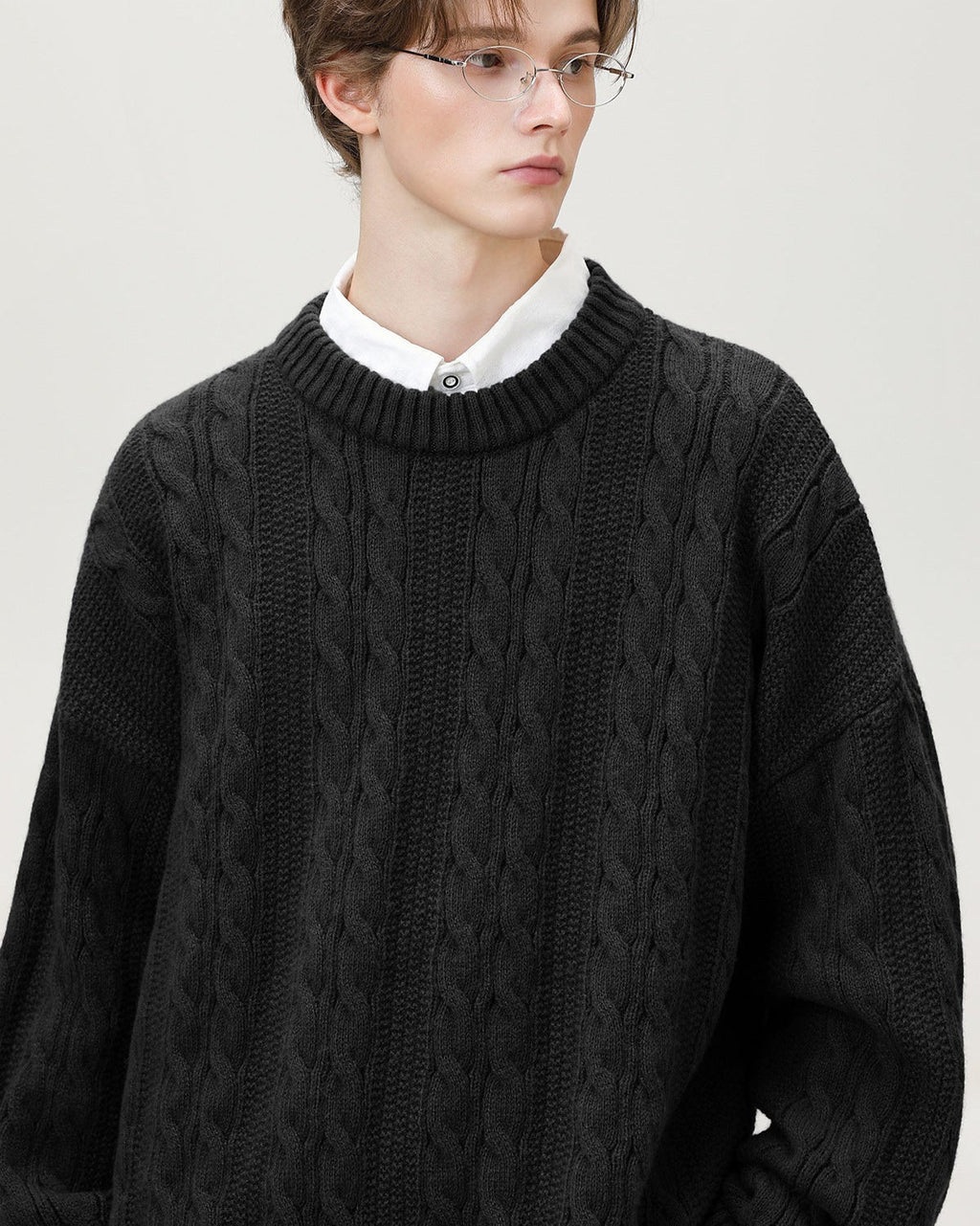 Maglione da uomo a Trecce in Misto Lana | Haven Loom, immagine 8
