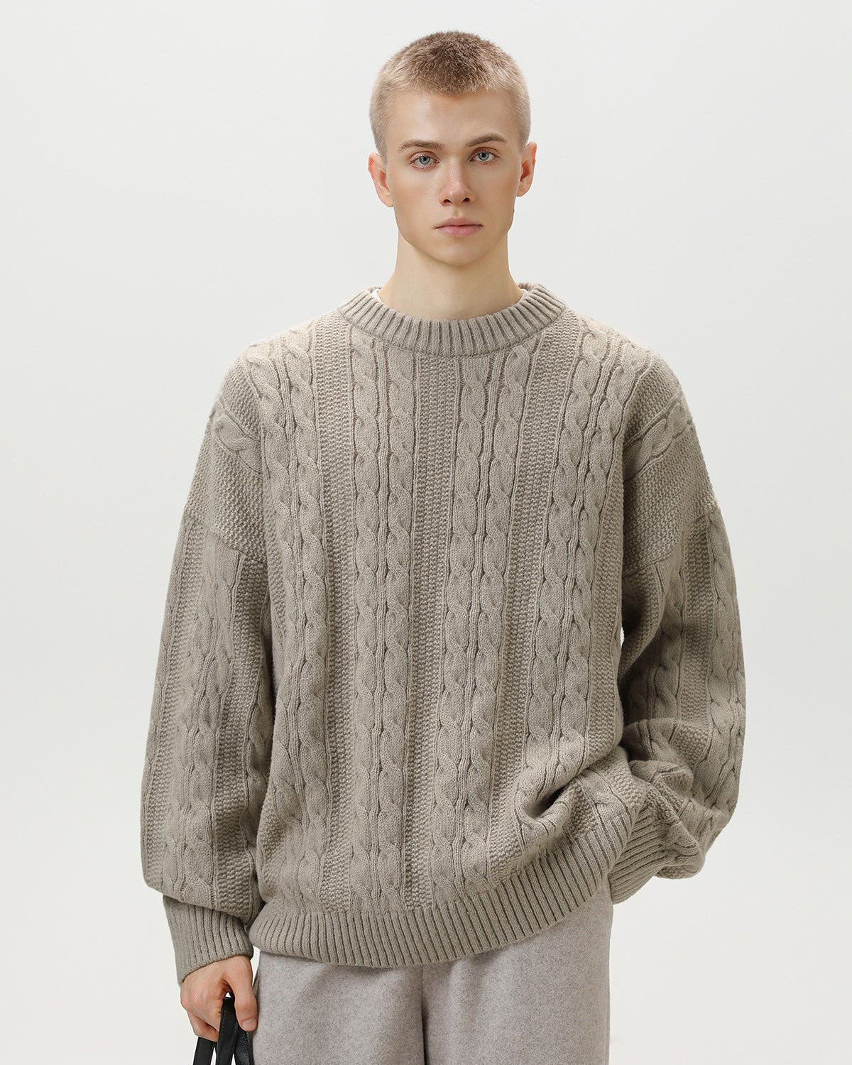 Maglione da uomo a Trecce in Misto Lana | Haven Loom, immagine 10